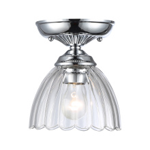 Golden 6952-SF7 CH-CLR - Golden Lighting Audra 1-light 7in Semi-Flush Mount in Chrome